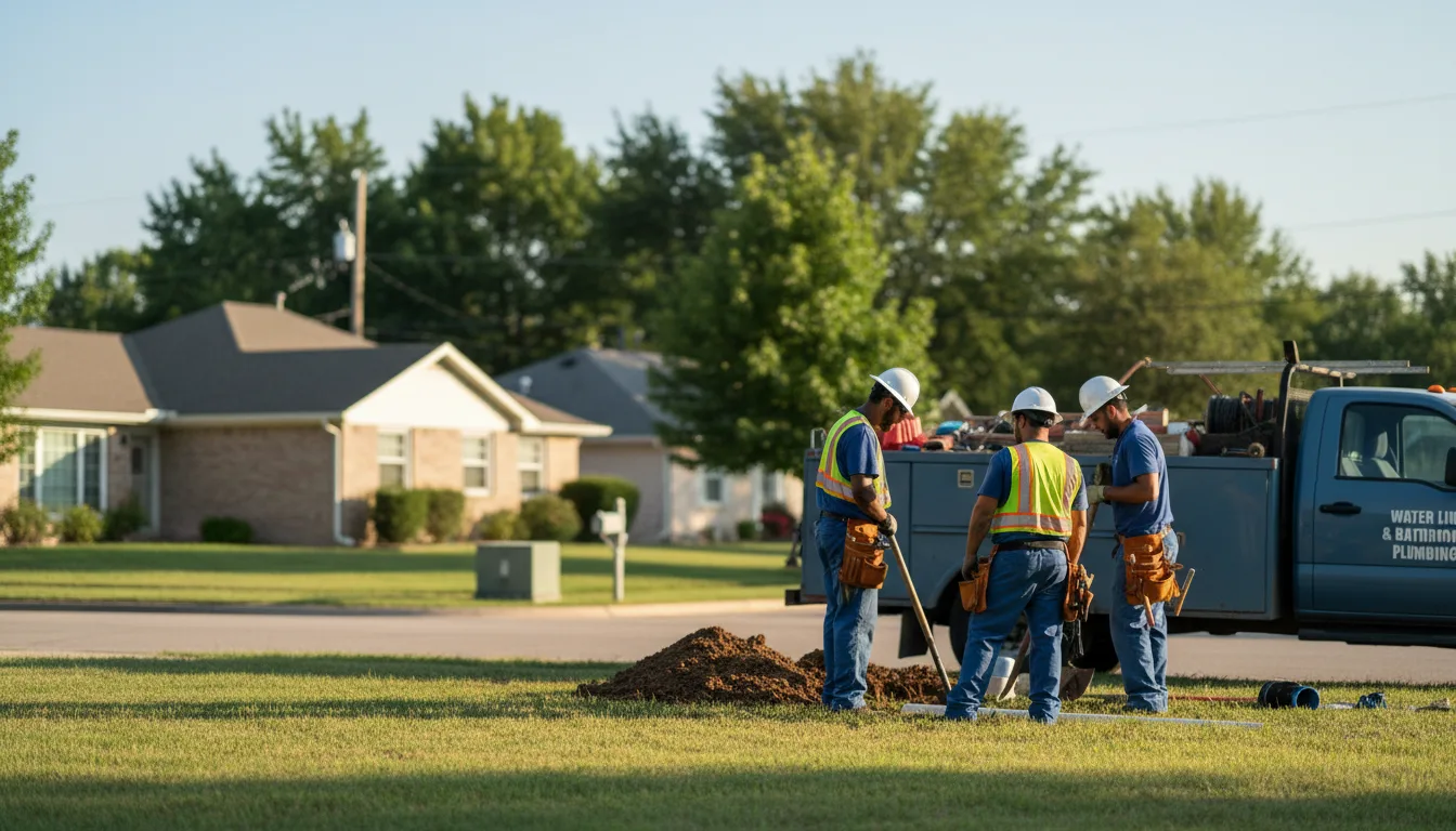 Residential water line and bathroom plumbing service in Luling, LA
